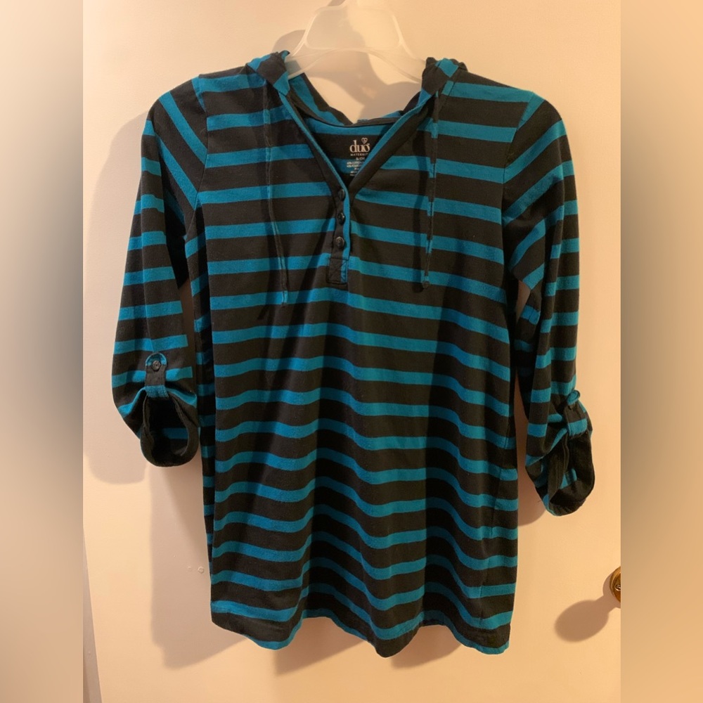 Duo maternity 3/4 length hooded tee